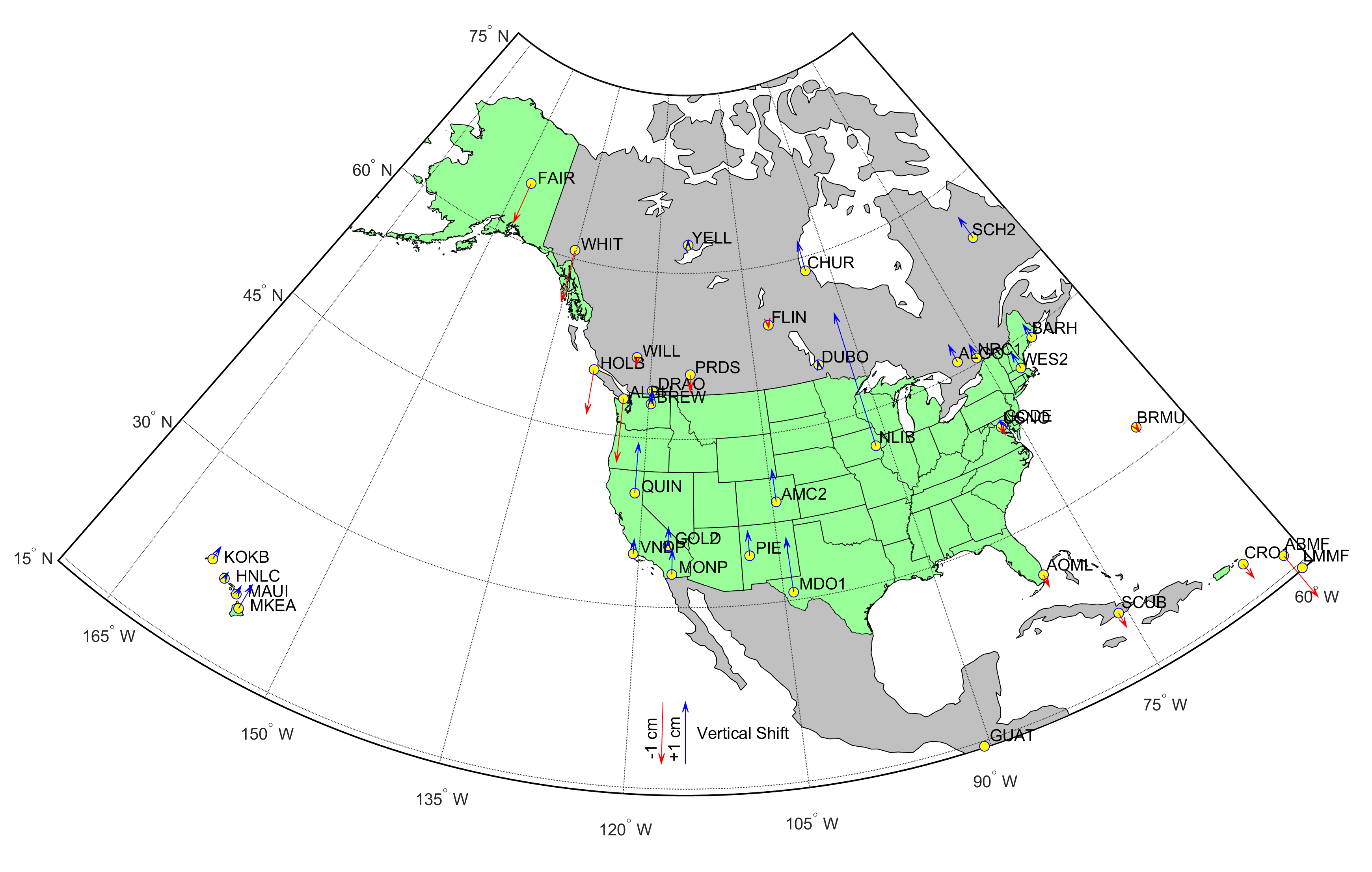 Transitioning from IGS14 to IGb14: Vertical shifts