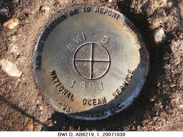 sample photo of a close up photo of a survey mark